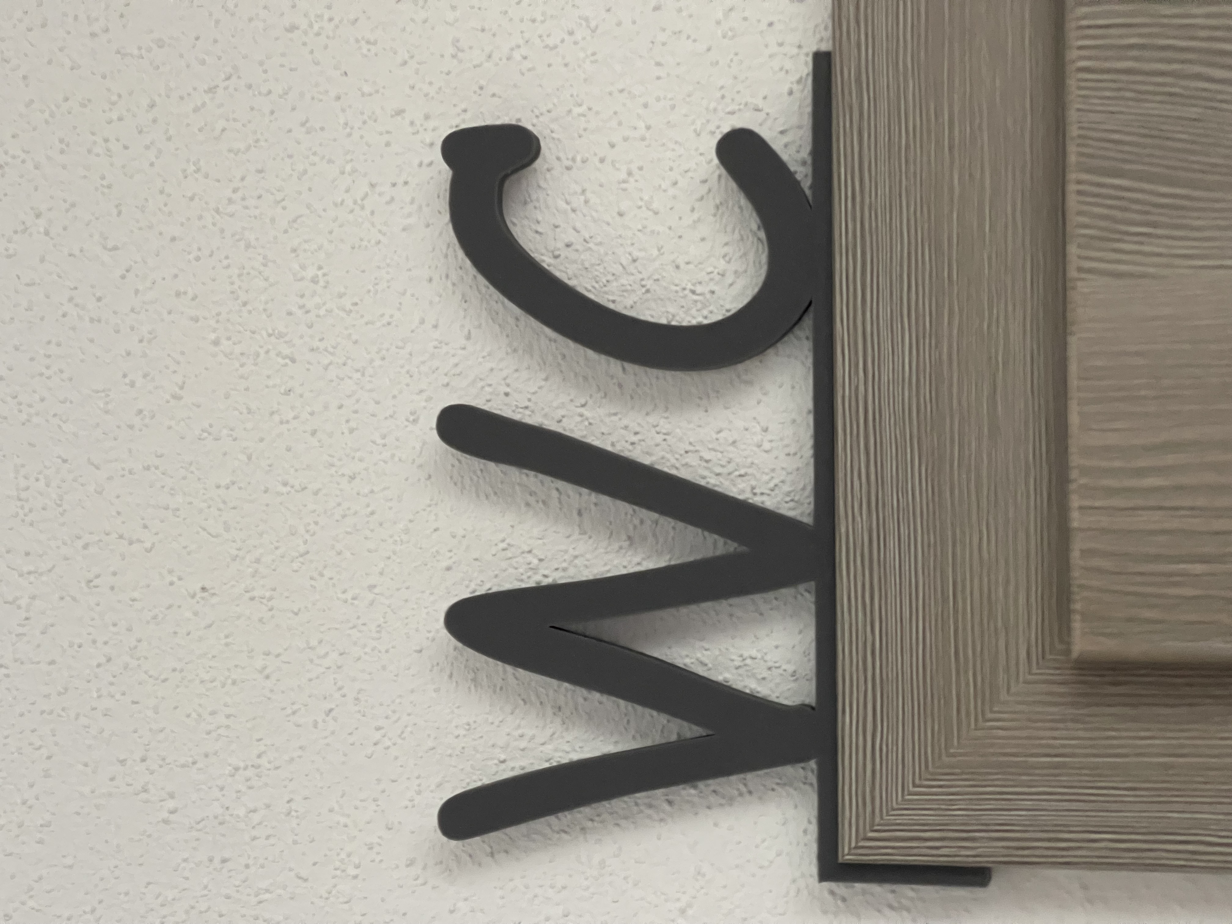 Personalisiertes Türschild für Türrahmen – Wunschtext bis 7 Zeichen